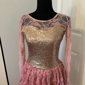 Sparkle on stage!  Pink and Gold Beauty!